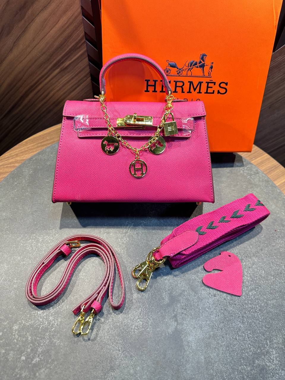 Hermès Kelly Style Leather Handbag