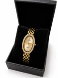 Golden Elegance Oval Watch
